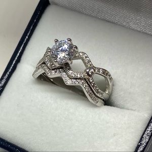 925 Sterling silver bridal rings
